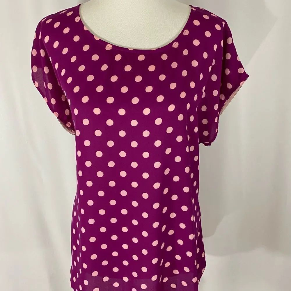 NWOT Metaphor Polka Dot Short Sleeve Top